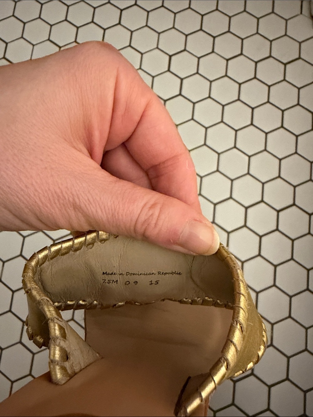 Jack Rogers Gold Wedge Thong Sandals - Picture 7 of 8